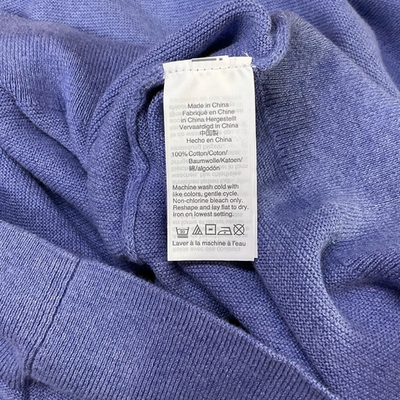 J.Crew Men’s XL Crewneck Sweater Garter Stitch Blue NWT - Picture 6 of 6